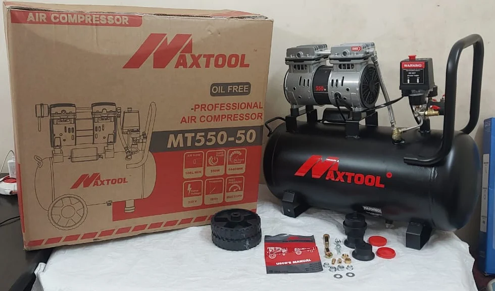 50L Oil-Free Air Compressor | Heavy Duty Portable Air Compressor